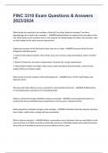 FINC 3310 Exam Questions & Answers 2023&sol;2024