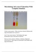 Microbiology lab exam #3 Questions With Complete Solutions
