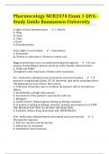 Pharmacology NUR2474 Exam 1 Q&A - Study Guide Rasmussen University 