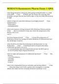 NUR2474 Rasmussen Pharm Exam 1-Q&A