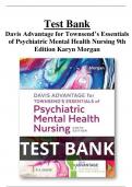 Test Bank For Davis Advantage for Townsend’s Essentials of Psychiatric Mental Health Nursing 8th,9th,10th  Editions Karyn Morgan All Chapters | A+ ULTIMATE GUIDE 