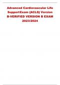 Advanced Cardiovascular Life  SupportExam &lbrace;ACLS&rcub; Version  B-VERIFIED VERSION B EXAM  2023&sol;2024