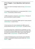 CNA Chapter 3 test Question And Answers 2023