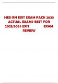 HESI RN EXIT EXAM PACK 2023 ACTUAL EXAMS-BEST FOR  2023&sol;2024 EXIT EXAM  REVIEW