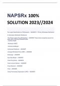 NAPSRx 100%  SOLUTIONS 2023//2024 QUESTIONS AND ANSWERS