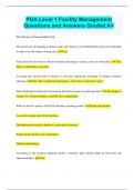 PGA Level 1 Facility Management Questions and Answers Graded A&plus; 2023&vert;2024 UPDATE 