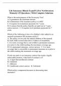 Life Insurance Illinois ExamFX (For Northwestern Mutual)| 125 Questions | With Complete Solutions