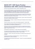 NACE CIP 1 CBT Exam Practice Questions with 100&percnt; Correct Solutions 
