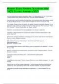 Bonent Exam Review Questions With 100&percnt; Correct Answers 2023