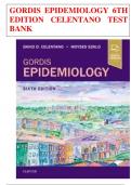 GORDIS EPIDEMIOLOGY 6TH EDITION CELENTANO TEST BANK