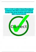 NNCC-CCHT Certified Clinical Hemodialysis Technician 2023-2024 Actual Exam Updated  Version with All the Predictor Questions and  100% Correct Answers