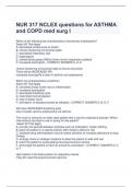 NUR 317 NCLEX questions for ASTHMA  and COPD med surg I
