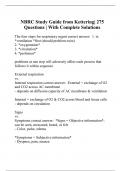 NBRC Study Guide from Kettering| 275 Questions | With Complete Solutions