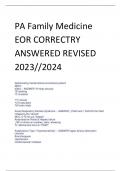 PA Family Medicine  EOR CORRECTRY ANSWERED REVISED  2023//2024