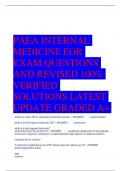 bundle for PAEA INTERNAL MEDICINE EOR PULMONOLOGY EXAM QUESTIONS WITH 100&percnt; VERIFIED SOLUTIONS