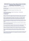 MCOLES Firearms Exam Study Guide Verified Questions And Answers