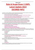 Role & Scope Exam 3 100%  Latest Update 2023 {SCORED 96%} Questions and Answers