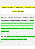 PGA Level 1 Facility Management Questions and Answers Graded A&plus; 2023 update