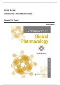 Test Bank - Introductory Clinical Pharmacology, 12th Edition (Ford, 2022), Chapter 1-54 | All Chapters