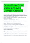 School Law Exam Questions with Correct Answers 