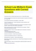 School Law Midterm Exam Questions with Correct Answers 