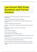 Law School 2023 Exam Questions and Correct Answers 