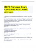 RCFE Numbers Exam Questions with Correct Answers 