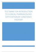 Test Bank for Introduction to Clinical Pharmacology 10th Edition By Constance Visovsky&comma; Cheryl Zambroski&comma; Shirley Hosler 2023 Chapter 1-20
