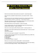 PN1 Exam 3 Questions With 100&percnt; Correct Answers