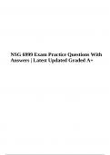 NSG 6999 Exam Questions With Answers Latest Updated 2023/2024 Graded A+