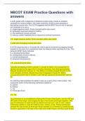 NBCOT EXAM Practice Questions with answers