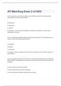ATI Med-Surg Exam 2 of 2023 with Reviewed Questions and Answer&period;