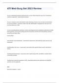 ATI Med-Surg Set 2023 Review Questions with updated answers