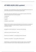 ATI MED-SURG 2023 updated Test Questions with revised Answers