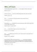 WELL AP&sol;255 Exam Questions  And Answers &sol;100 &percnt; Correct