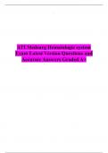 ATI Medsurg Hematologic system Exam Latest Version Questions and Accurate Answers Graded A+
