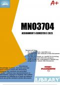 MNO3704 Assignment 5 Semester 2 2023