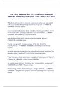 ISSA FINAL EXAMLATEST 2022-2024 QUESTIONS AND  VERIFIED ANSWERS &sol; ISSA FINAL EXAMLATEST 2022-2024 