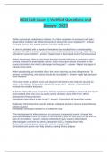 NURS 711 HESI Exit Exam &vert; Verified Questions and Answer and Rationale 2023 