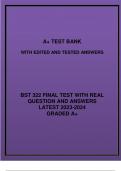 BST 322 FINAL TEST WITH REAL QUESTION AND ANSWERS LATEST 2023-2024 GRADED A&plus;