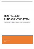 HESI NCLEX RN FUNDAMENTALS EXAM &vert; 75 QUESTIONS & ANSWERS WITH RATIONALS &lpar;SCORED A&plus;&rpar; &vert; 100&percnt; VERIFIED 2023