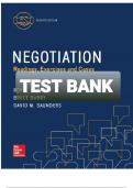 NEGOTIATION Readings, Exercises and Cases TEST BANK 7TH EDITION by Roy J., Bruce, and Saunders. 20 CHAPTERS