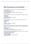 NIFA Perioperative quiz 2023//2024 questions and correct answers