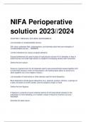 NIFA Perioperative solution 2023//2024 questrions and correct answers