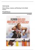 Test Bank - Human Biology, Anatomy and Physiology for the Health Sciences, 2nd Edition (Roscoe, 2020), Chapter 1-24 | All Chapters