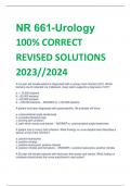 NR 661-Urology 100% CORRECT REVISED SOLUTIONS  2023//2024