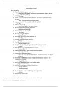 BIOL 2013 Microbiology Exam 1 Test Questions and Answers New Update 2023, Exams for Nursing