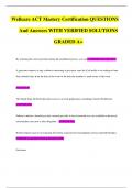 Wellcare ACT Mastery Certification QUESTIONS And Answers WITH VERIFIED SOLUTIONS GRADED A+