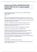 Gold Coast FINAL EXAM 2023-2024 STUDY SET for 4&sol;11- Latest Update 2023&sol;2024 