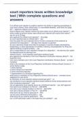 court reporters texas written knowledge test &vert; With complete questions and answers